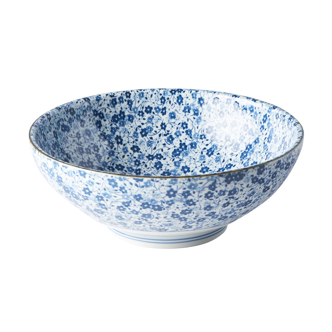 Ramen Bowl 21.5cm Blue Daisy Glaze V637-C2790