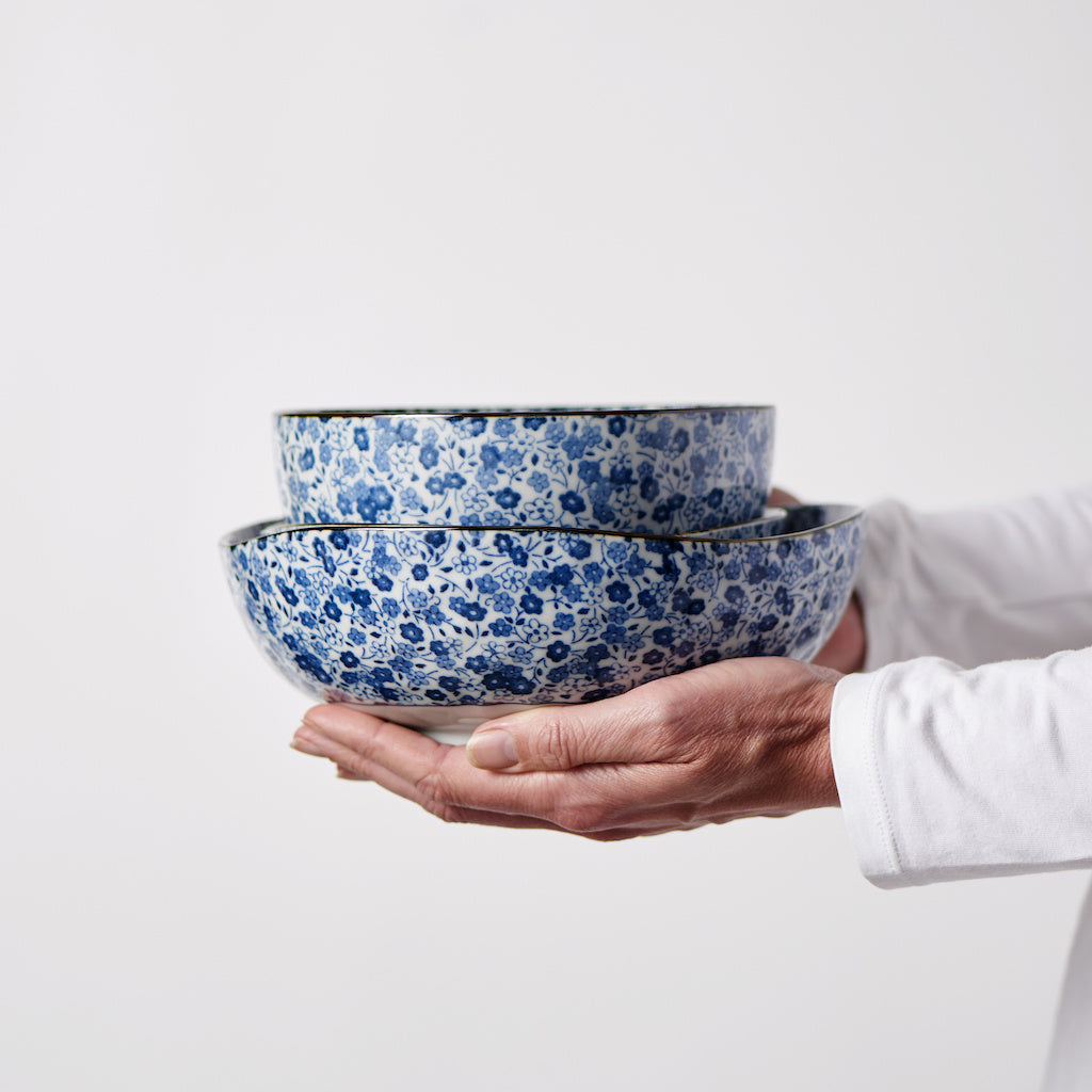 Bowl 13cm Blue Daisy Glaze V637-C2792