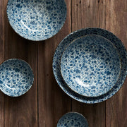 Dinner Plate 23cm Blue Daisy Glaze V637-C2793