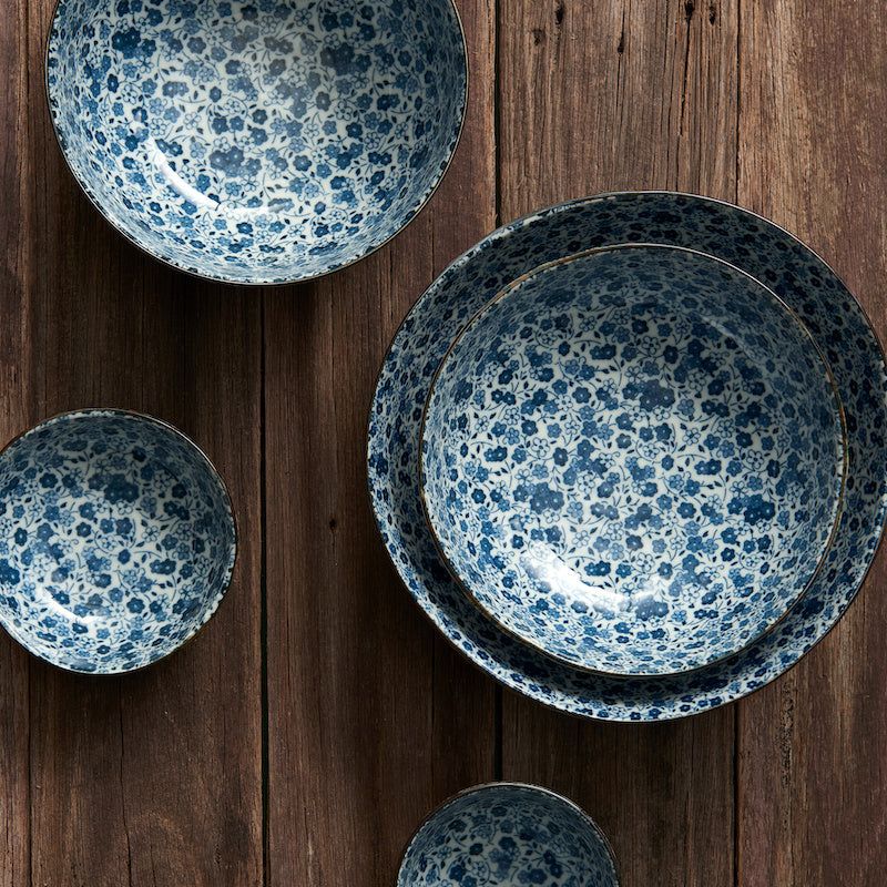Dinner Plate 23cm Blue Daisy Glaze V637-C2793