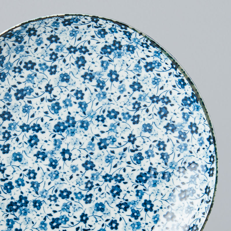 Side Plate Organic 19cm Blue Daisy Glaze V637-C2794