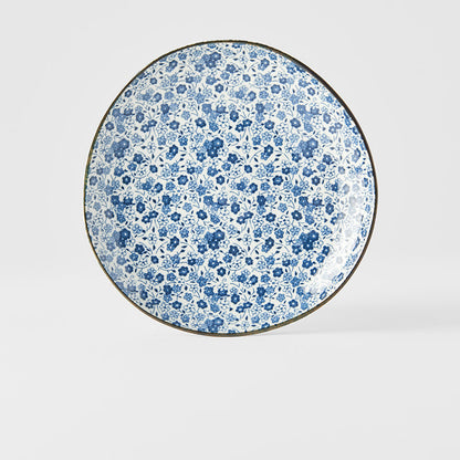 Side Plate Organic 19cm Blue Daisy Glaze V637-C2794