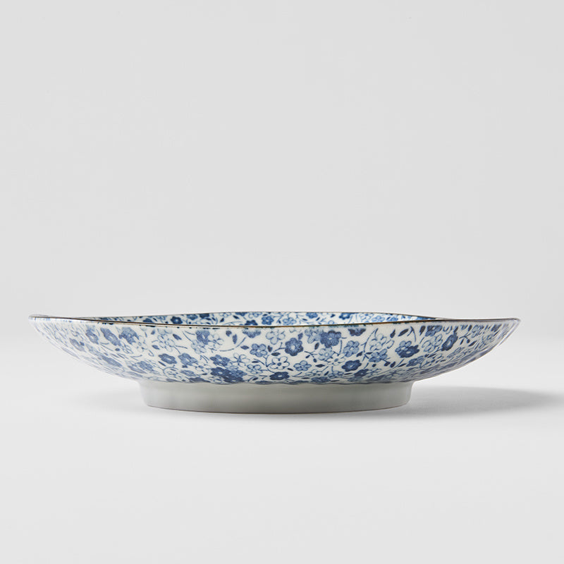 Side Plate Organic 19cm Blue Daisy Glaze V637-C2794
