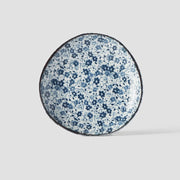 Saucer Organic Shape 12cm Blue Daisy Glaze V637-C2795