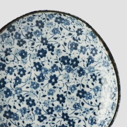 Saucer Organic Shape 12cm Blue Daisy Glaze V637-C2795