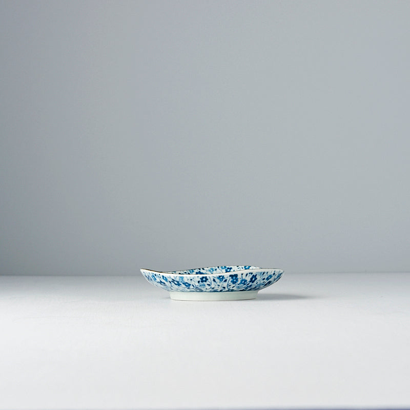 Saucer Organic Shape 12cm Blue Daisy Glaze V637-C2795