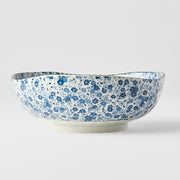 Bowl Organic Shape 20cm Blue Daisy Glaze V637-C2797