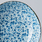 Bowl Organic Shape 20cm Blue Daisy Glaze V637-C2797