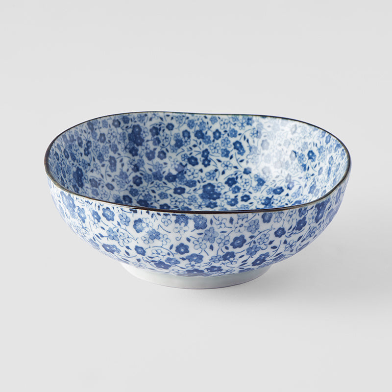 Bowl Organic 16.5cm Blue Daisy Glaze V637-C2798