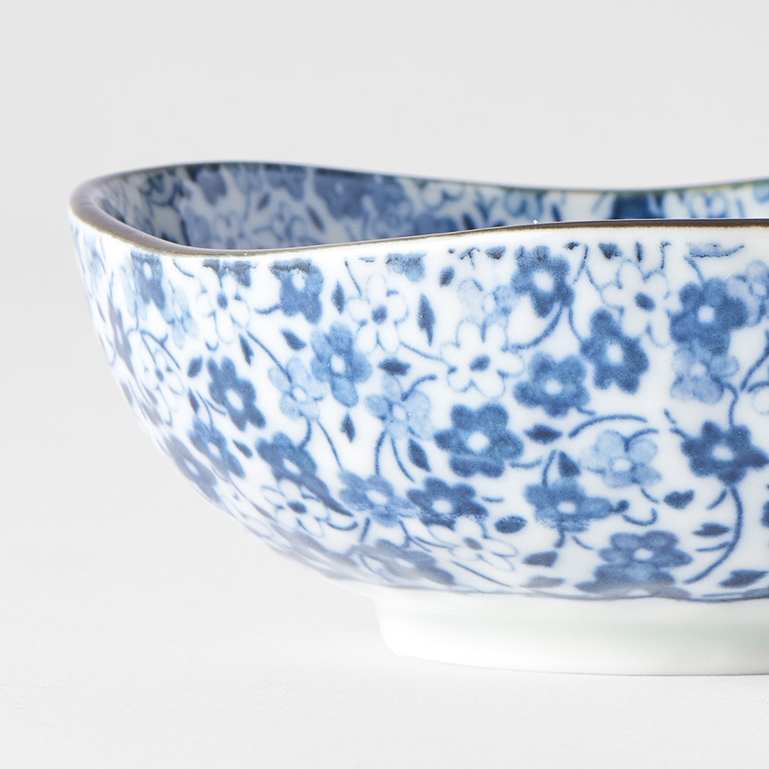 Sauce Dish Organic 11cm Blue Daisy Glaze V637-C2799