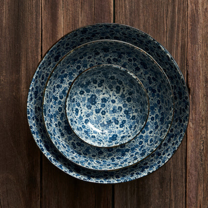 Sauce Dish Organic 11cm Blue Daisy Glaze V637-C2799