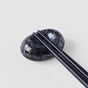 Chopstick Rest River Pebble Water Swirl Black Glaze V637-C2860