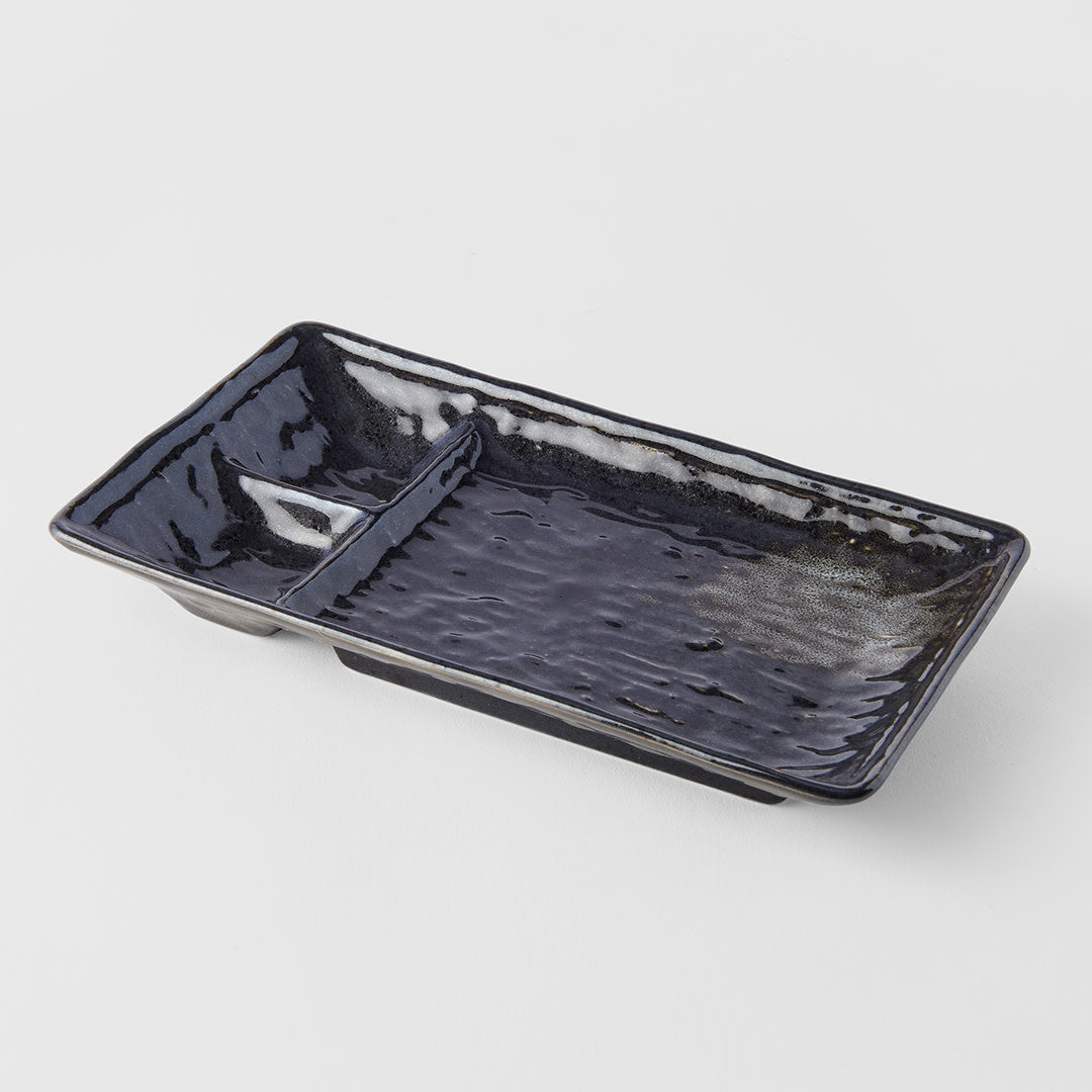 Dumpling Plate 21cm Black Glaze V637-C2865