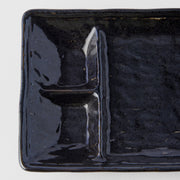 Dumpling Plate 21cm Black Glaze V637-C2865