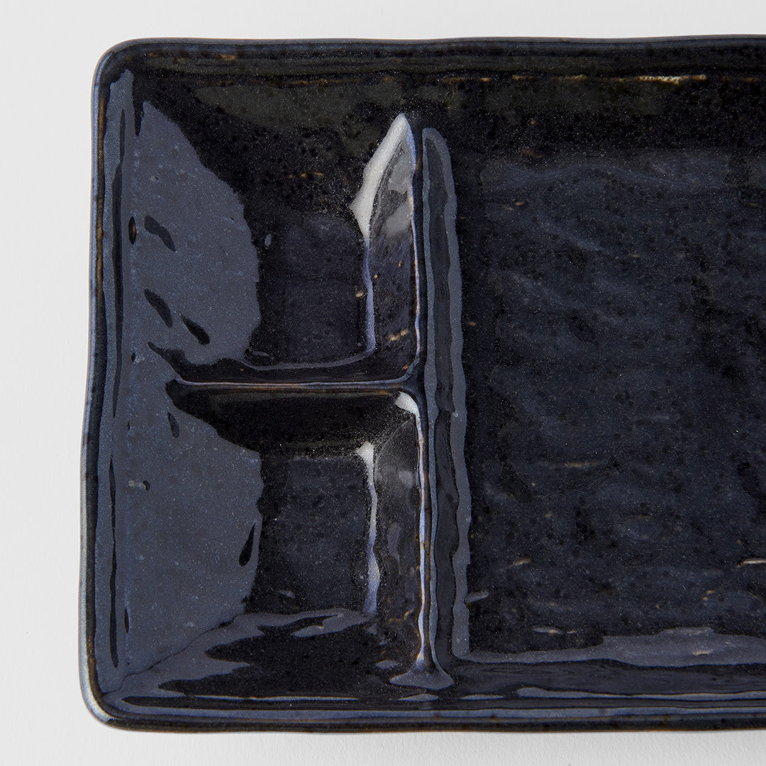 Dumpling Plate 21cm Black Glaze V637-C2865