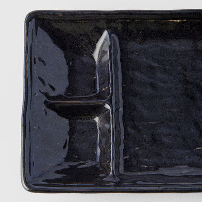 Dumpling Plate 21cm Black Glaze V637-C2865