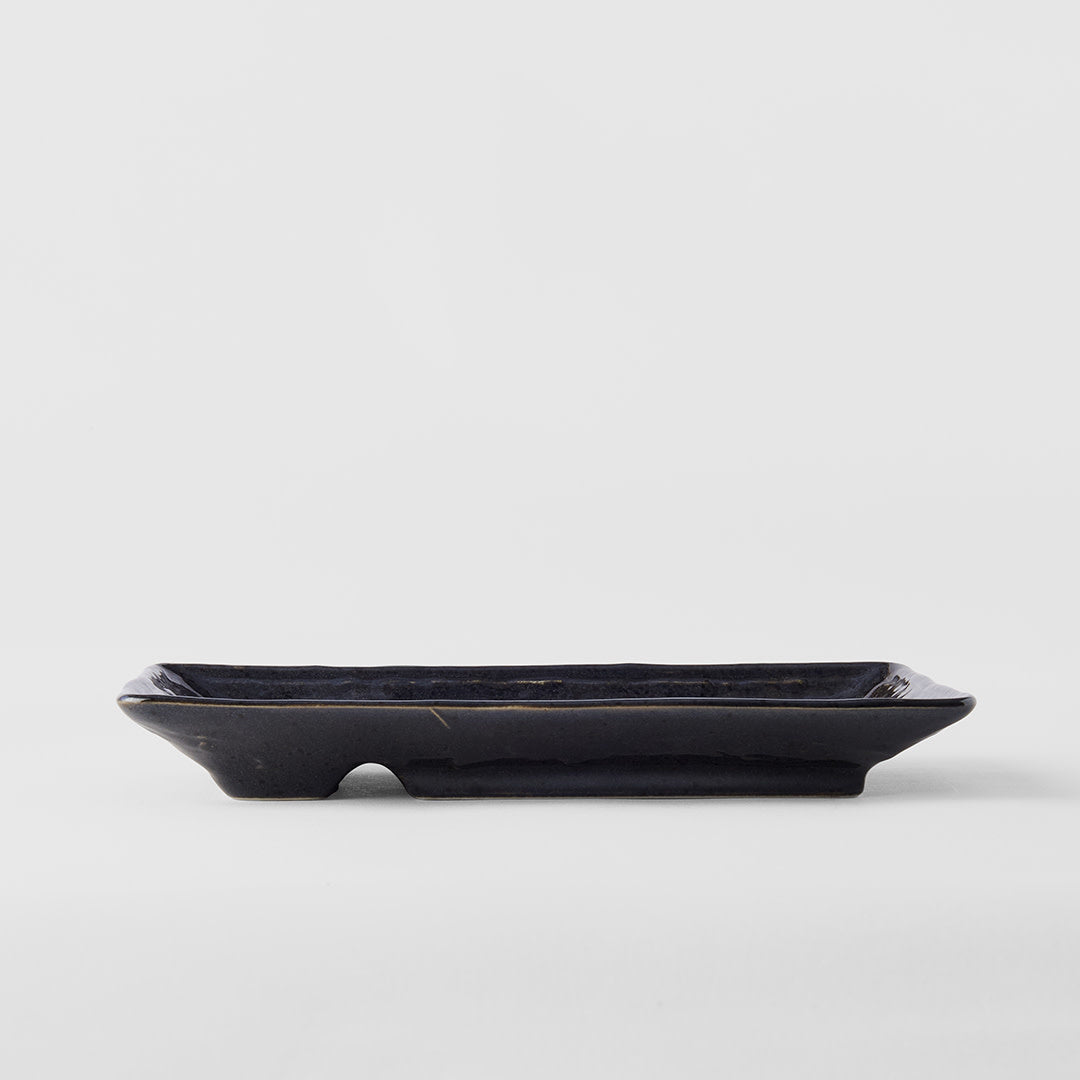 Dumpling Plate 21cm Black Glaze V637-C2865