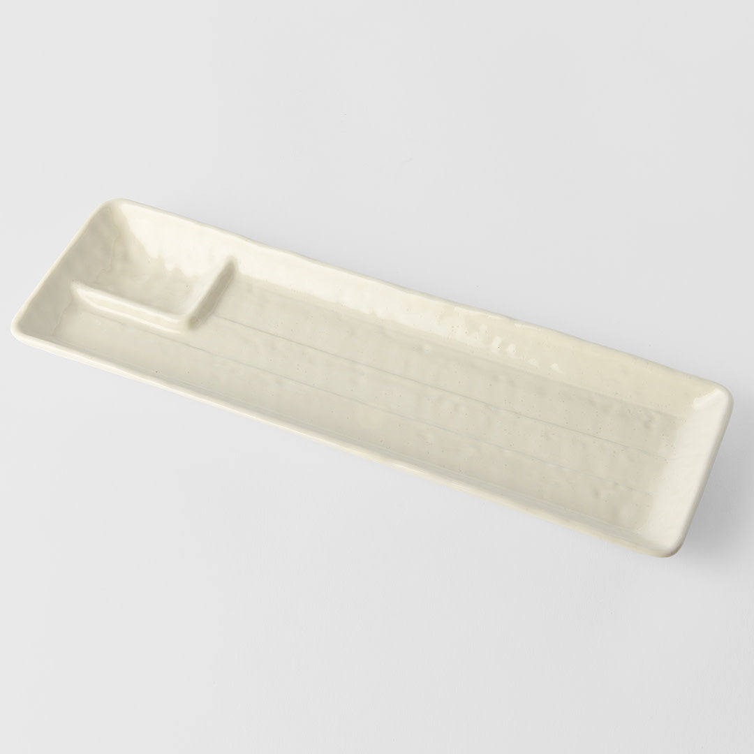 Dumpling Plate 33cm Ivory White Glaze V637-C2866