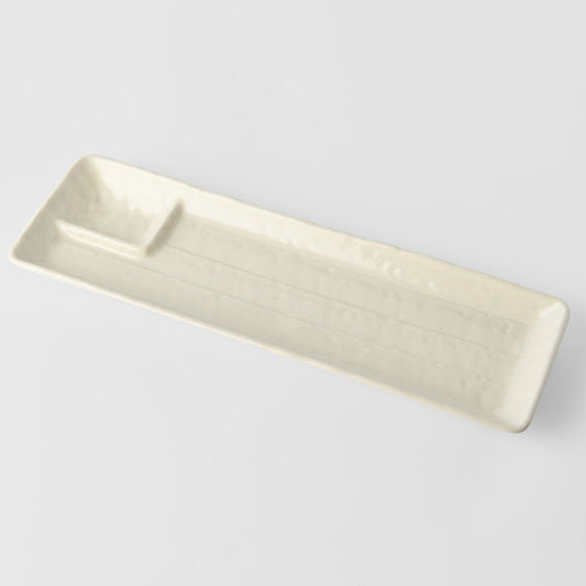 Dumpling Plate 33cm Ivory White Glaze V637-C2866