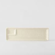 Dumpling Plate 33cm Ivory White Glaze V637-C2866