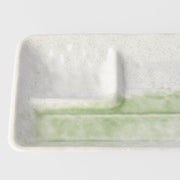 Dumpling Plate 33cm Green Brushstroke V637-C2867
