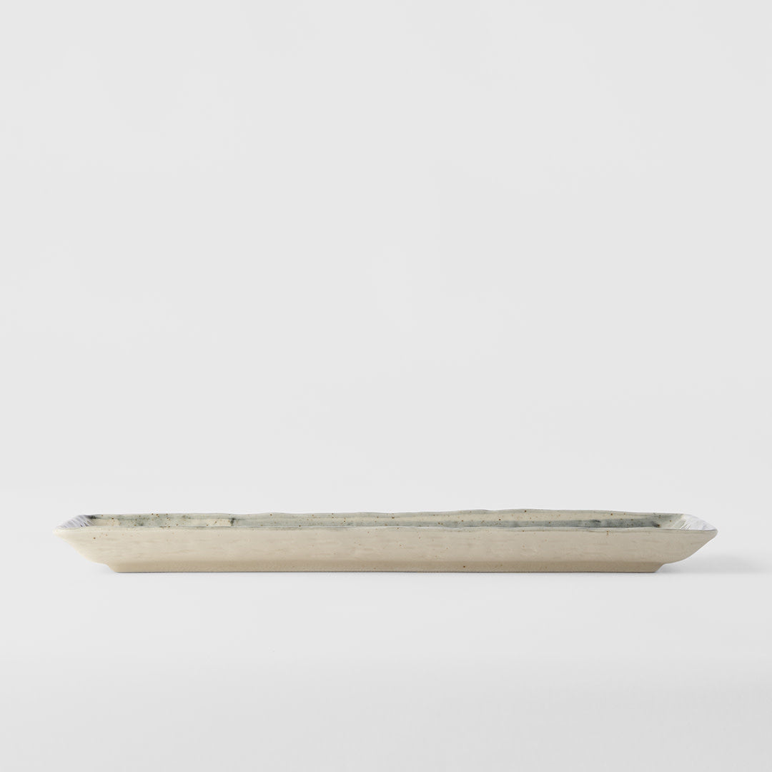 Dumpling Plate 33cm Sumi Brushstroke Glaze V637-C2868