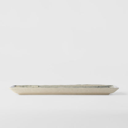 Dumpling Plate 33cm Sumi Brushstroke Glaze V637-C2868