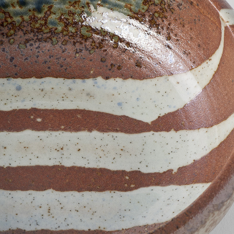Bowl Thick Edge 24cm Striped Earth Glaze V637-C2870