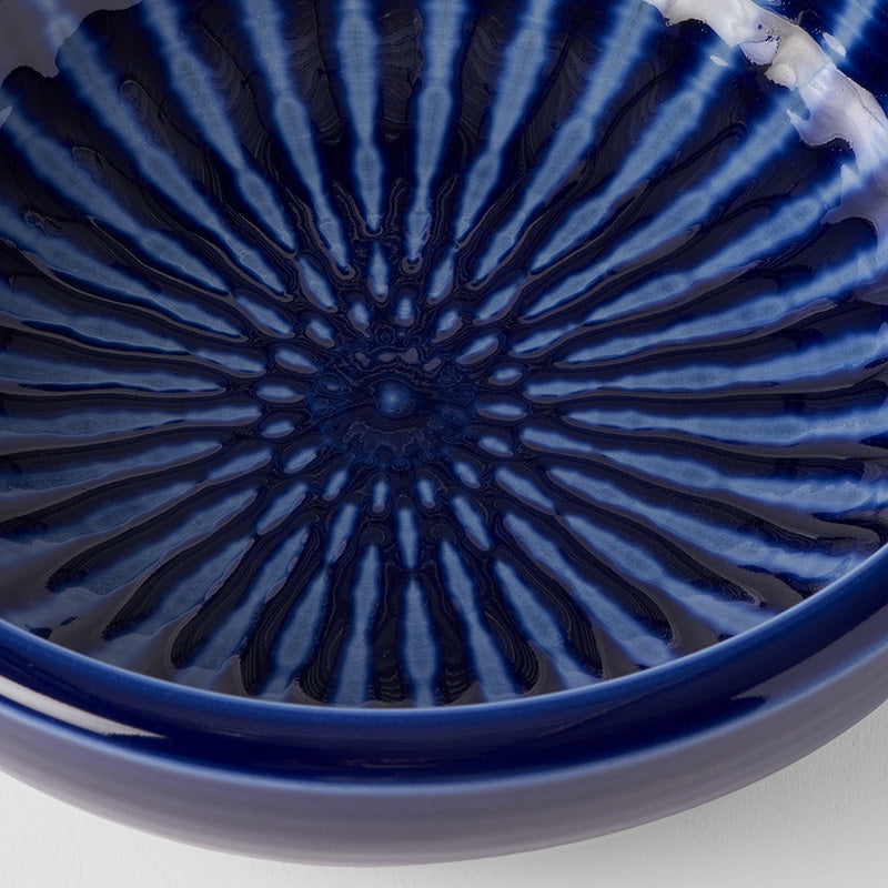 Bowl Thick Edge 24cm Indigo Drip Glaze V637-C2873