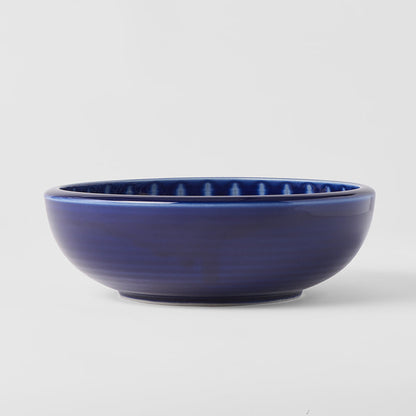 Bowl Thick Edge 24cm Indigo Drip Glaze V637-C2873
