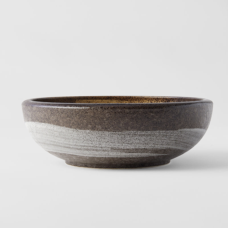 Pasta Bowl 23.5cm Gold Brushstroke Glaze - Thick Edge V637-C2875