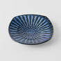 Plate Square 18cm Indigo Drip Glaze V637-C2887
