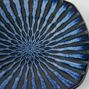 Plate Square 18cm Indigo Drip Glaze V637-C2887