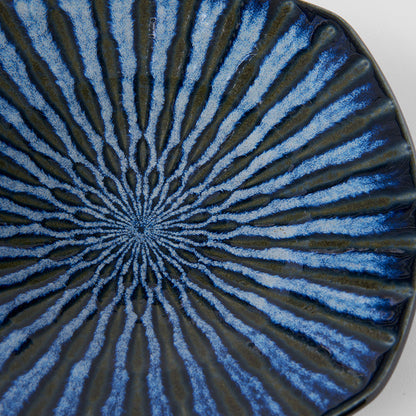 Plate Square 18cm Indigo Drip Glaze V637-C2887