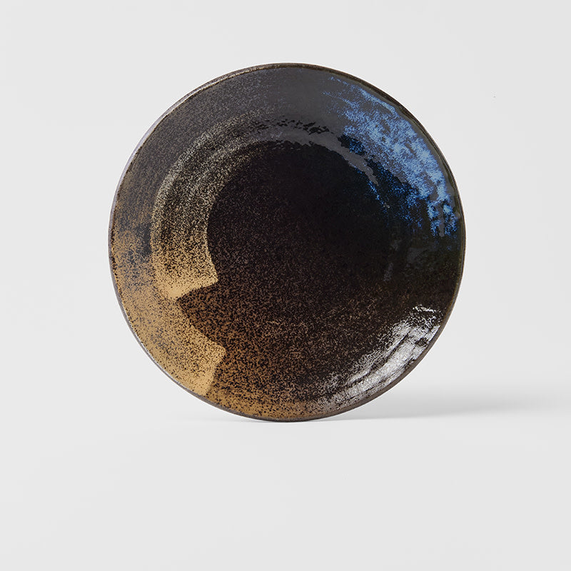 Dinner Plate 24cm Gold Brushstroke Glaze V637-C2901