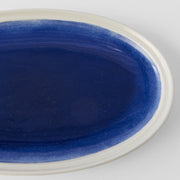 Plate Oval 22cm Ocean Blue Glaze V637-C2913