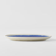 Plate Oval 22cm Ocean Blue Glaze V637-C2913