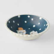Pasta Bowl 14cm Snow cat Design V637-C2919