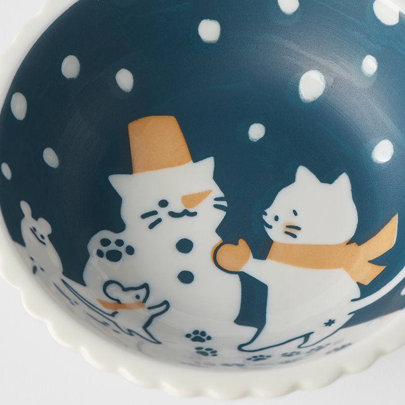 Pasta Bowl 14cm Snow cat Design V637-C2919
