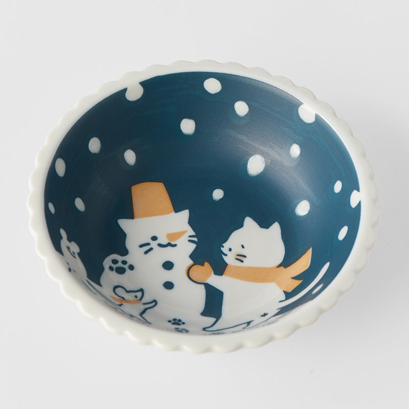 Pasta Bowl 14cm Snow cat Design V637-C2919