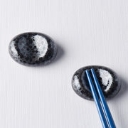 Chopstick Rest Pebble Black Sakura Design V637-C2921