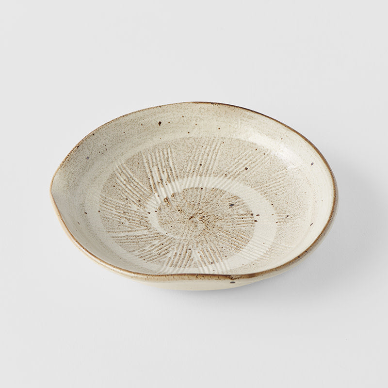 Plate Organic 13cm Spiral Sand Glaze V637-C2924