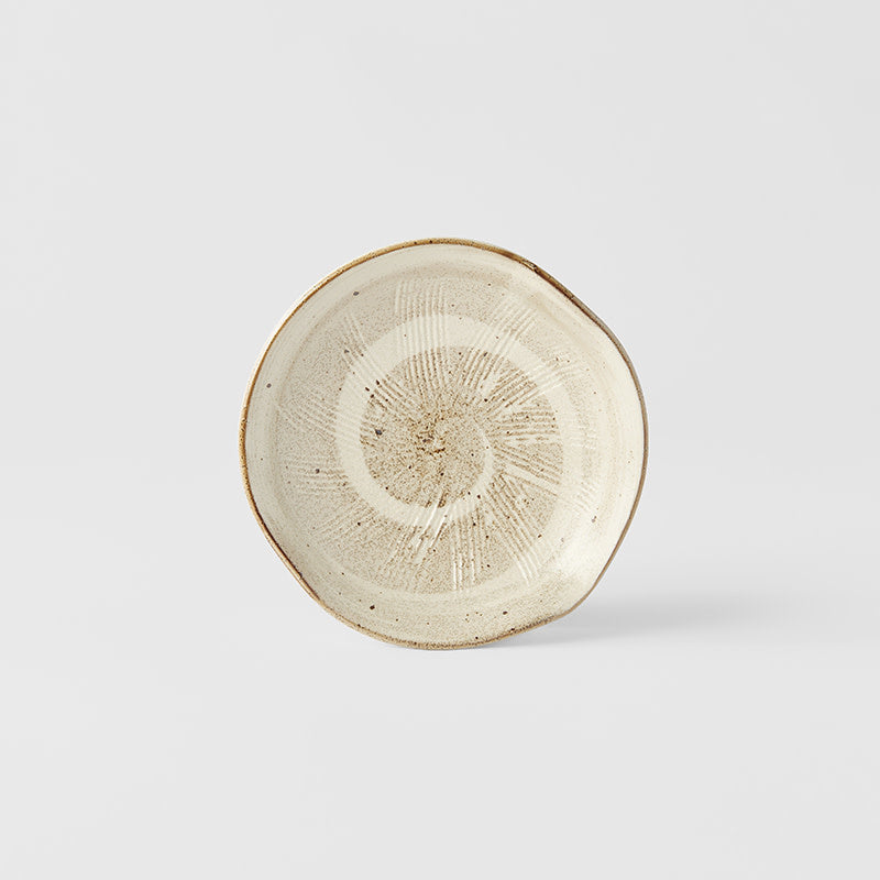 Plate Organic 13cm Spiral Sand Glaze V637-C2924