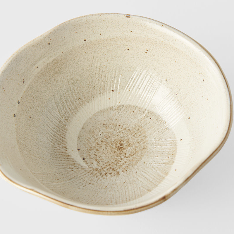 Bowl Organic 18cm Spiral Sand Glaze V637-C2926