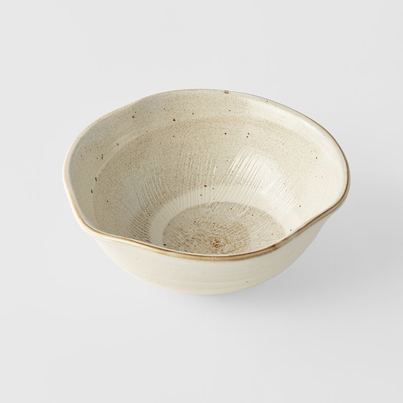 Bowl Organic 18cm Spiral Sand Glaze V637-C2926