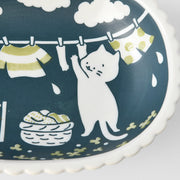 Bowl Oval 22.8cm Cat Clothes V637-C2933