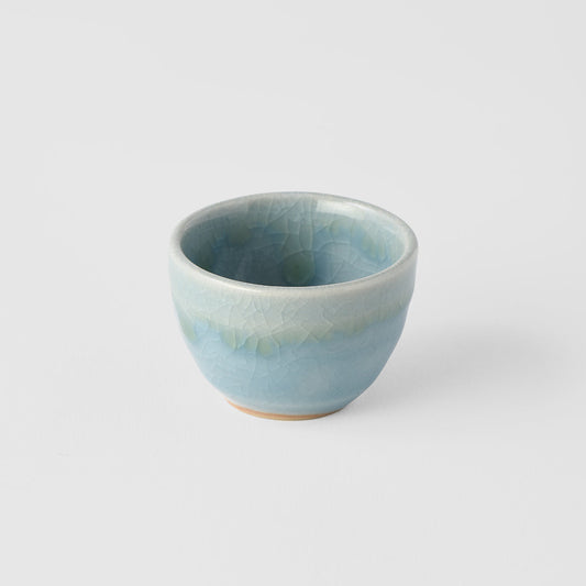 Sake Cup 30ml Crazed Blue Glaze V637-C2948