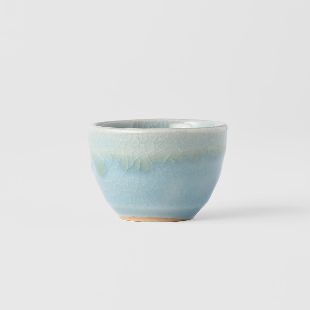 Sake Cup 30ml Crazed Blue Glaze V637-C2948