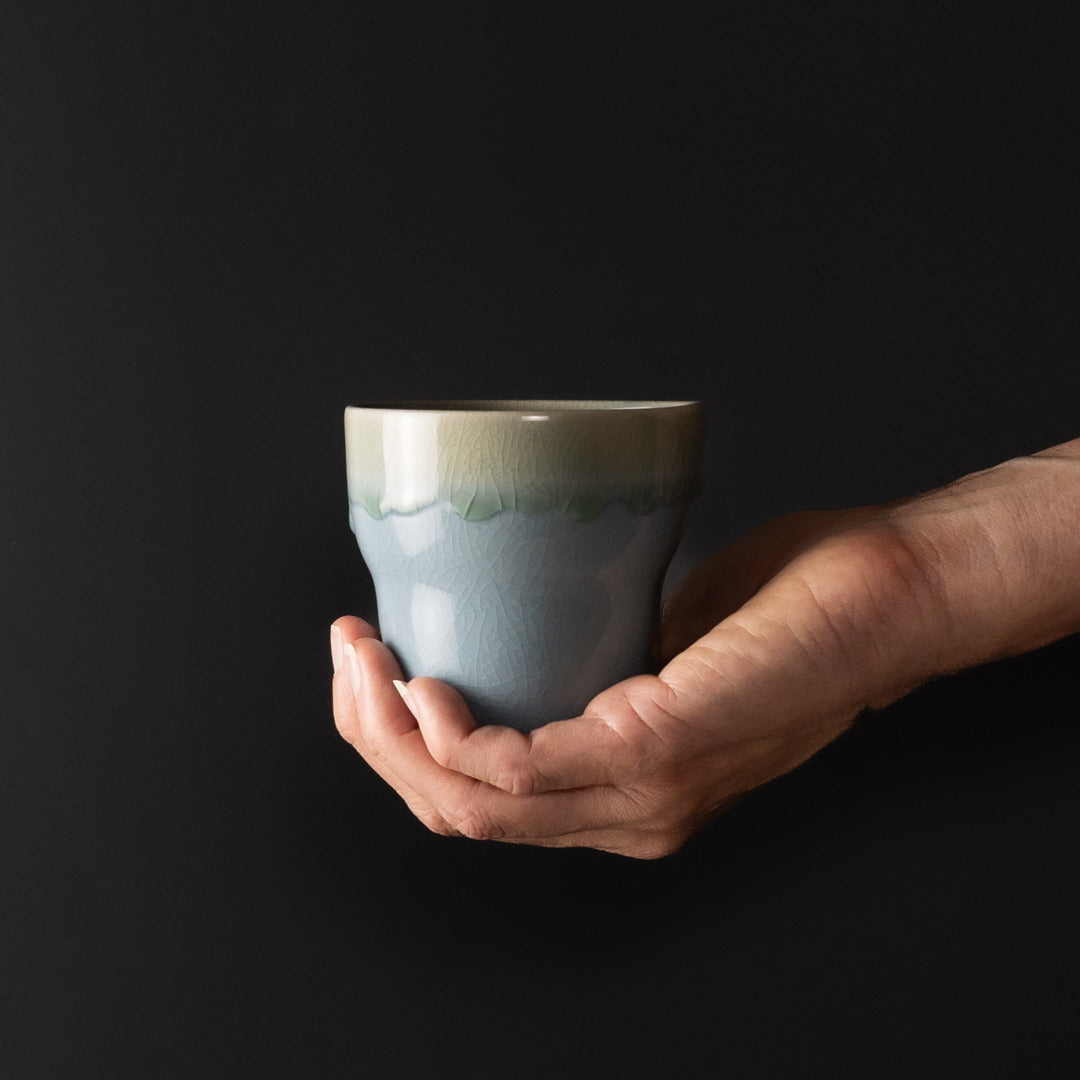 Mug Yunomi 280ml Crazed Blue Glaze V637-C2965