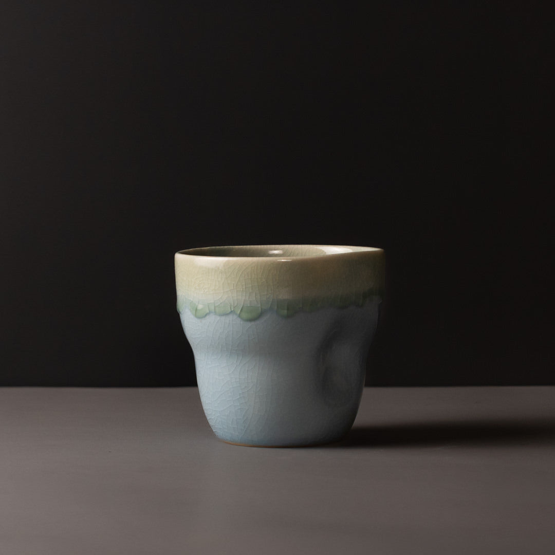 Mug Yunomi 280ml Crazed Blue Glaze V637-C2965